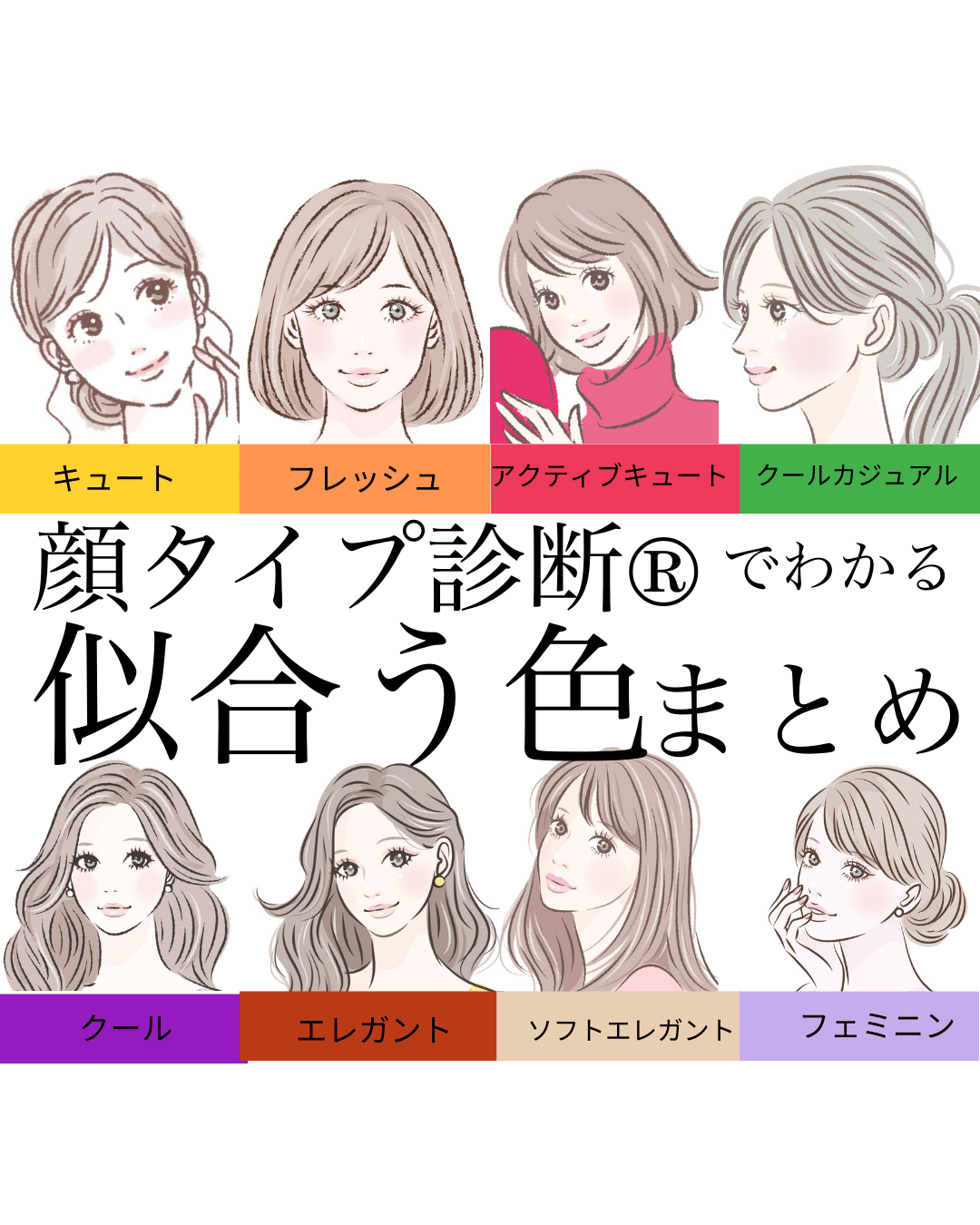 似合う色は顔の印象でわかる パーソナルカラーだけではわからないあなたに本当に似合う色とは 埼玉 川越 美人の本質 パーソナルカラー診断 骨格診断 顔タイプ診断